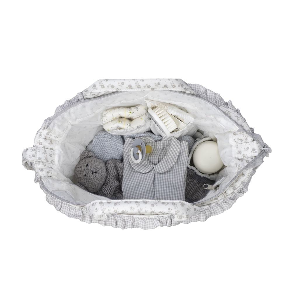 Borsa Fasciatoio Pasito a Pasito Little Bloom Flor Grigio