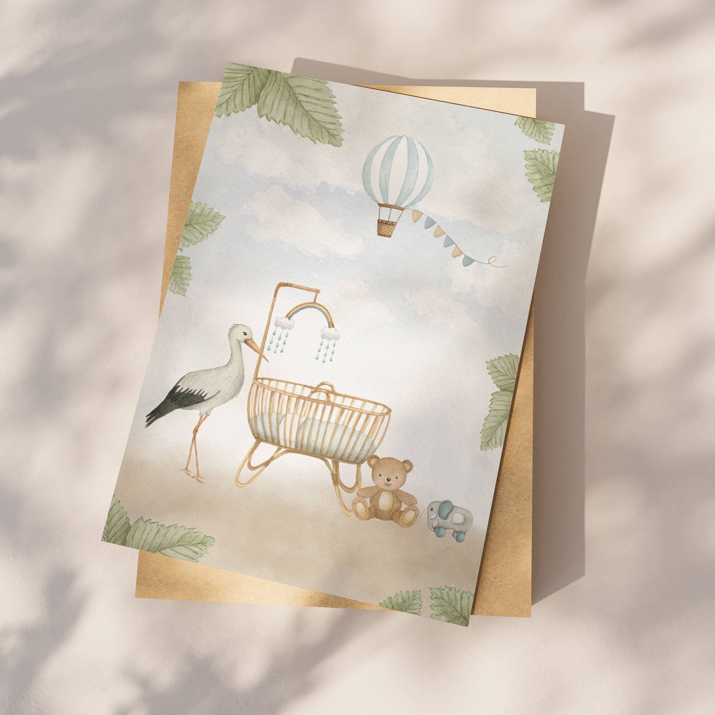 Cartolina baby blu