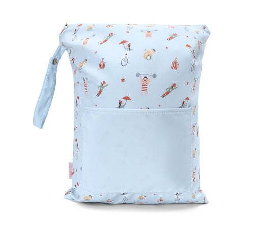 Large waterproof toy bag by Little Dutch, featuring colorful Circus Show design and customizable options for children's toys.