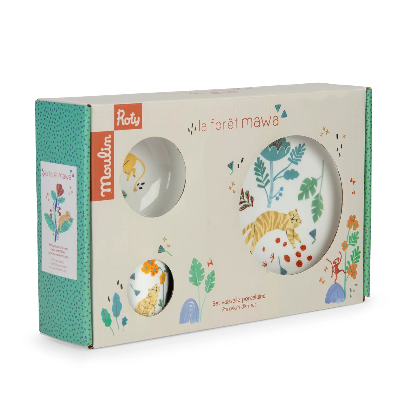 Set Stoviglie in porcellana, La foresta Mawa - Moulin Roty