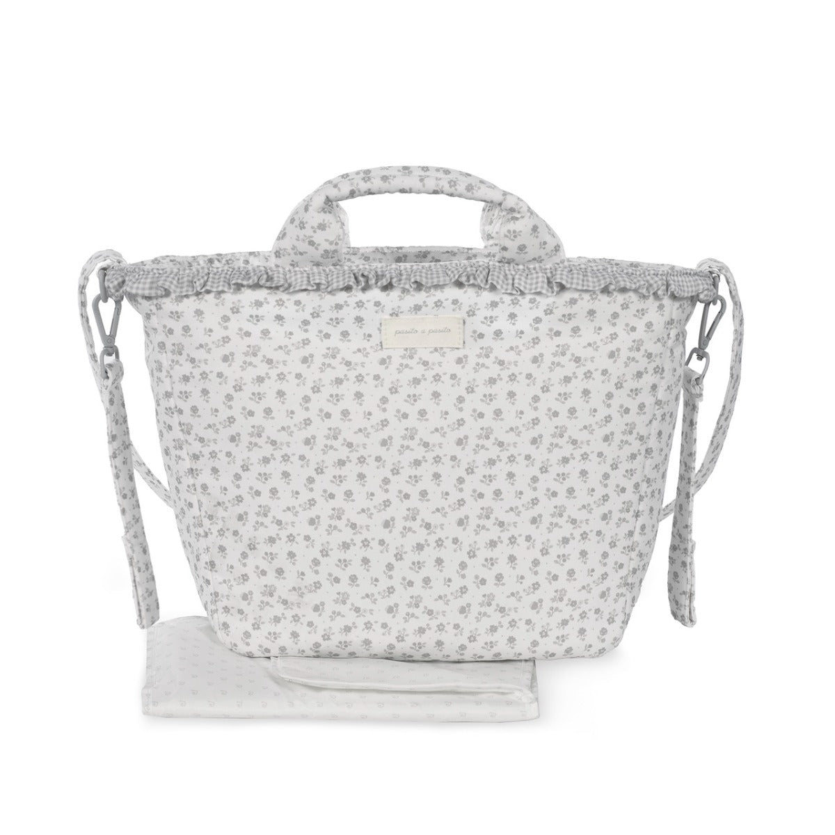 Borsa Fasciatoio Pasito a Pasito Little Bloom Flor Grigio