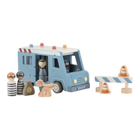 Mito - Auto della polizia in legno – Blu – Essentials