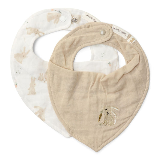Bavaglino bandana confezione da 2 - Bianco - Newborn Naturals - Baby Bunny