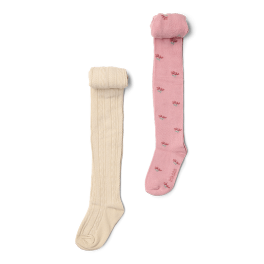 Little Dutch - Confezione da 2 body sabbia/velluto rosa