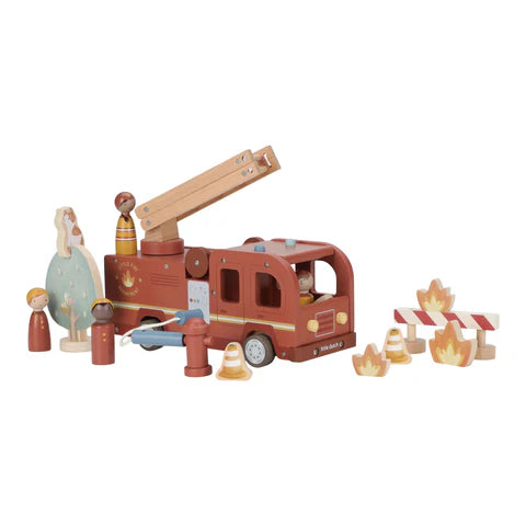 Camion dei pompieri in legno – Rosso – Essentials