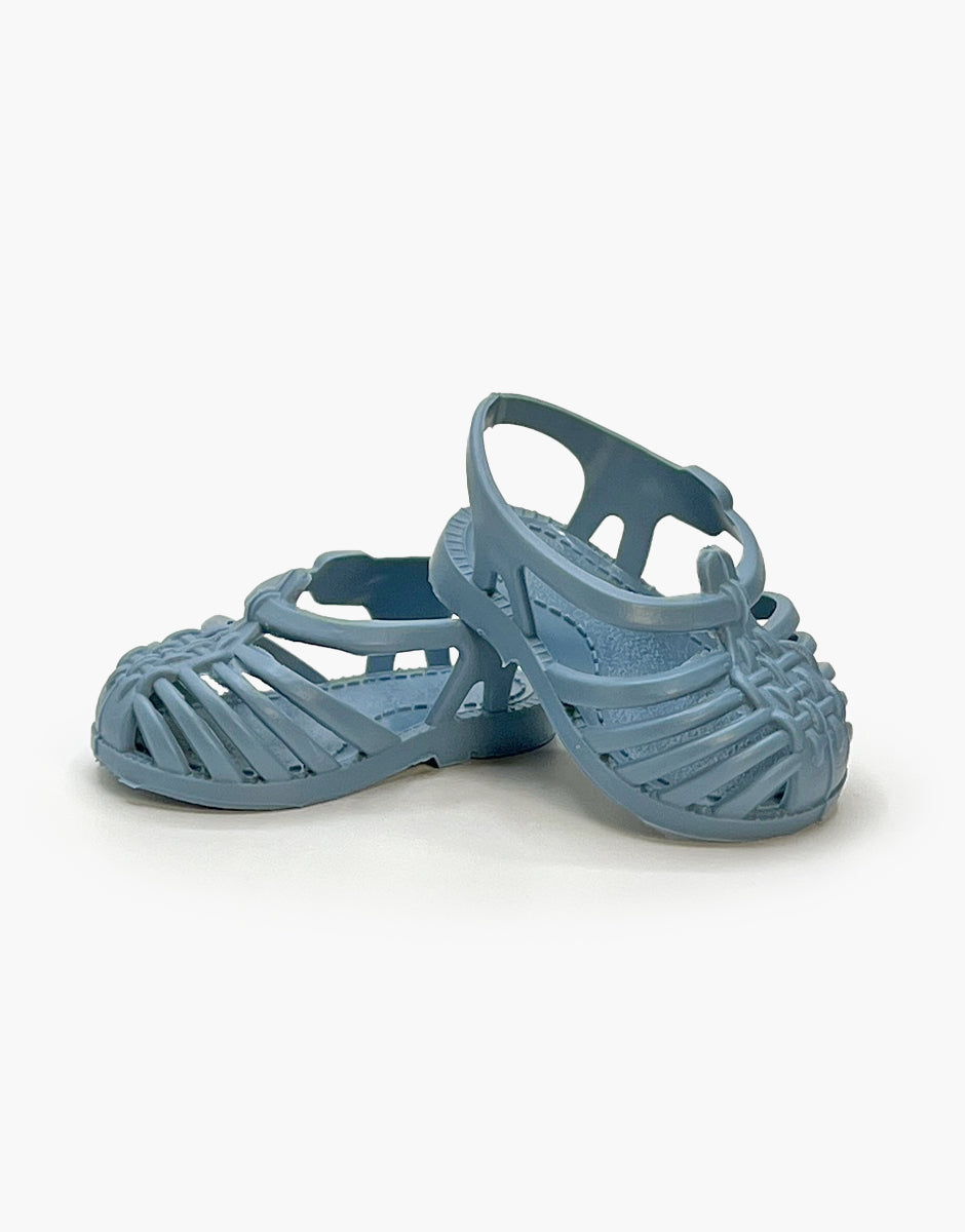 Sandales de plage “Sun” pour poupée Gordis couleur bleu denim Shoes for dolls in pvc | Made in France