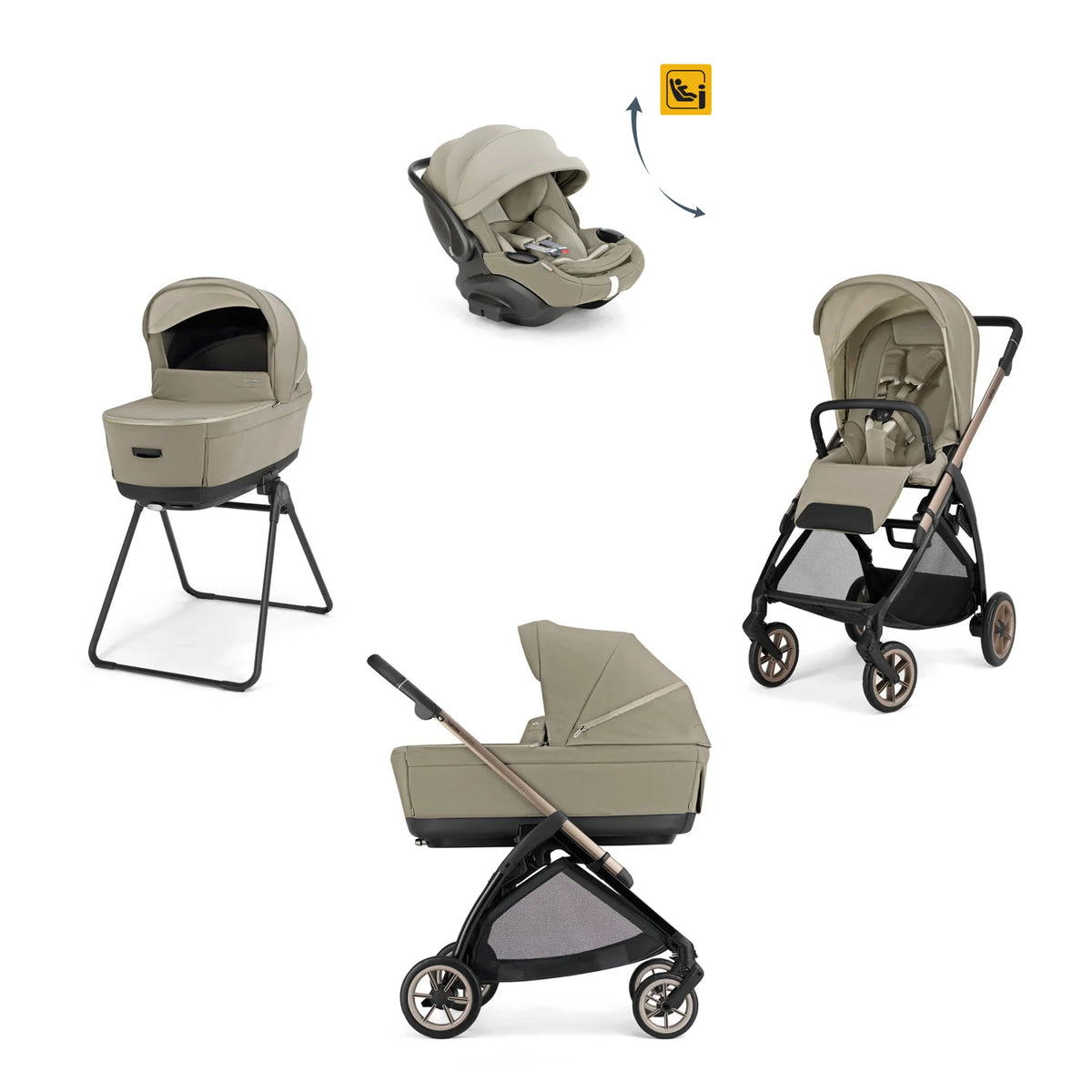 Electa System 4 in 1 ovetto darwine recline - Hangar Beige - Inglesina (Collezione 2026)