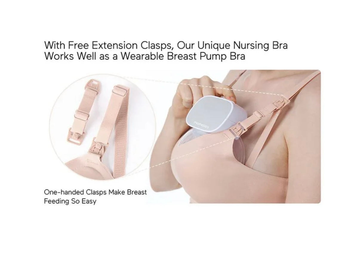 Momcozy - ultra soft nursing bra - reggiseno per allattamento - varie misure - beige - Scandi Kids Concept Store