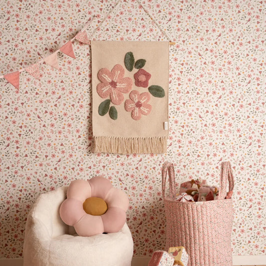 Ghirlanda con bandierine - Rosa - Giardino delle fate - Fairy Floral
