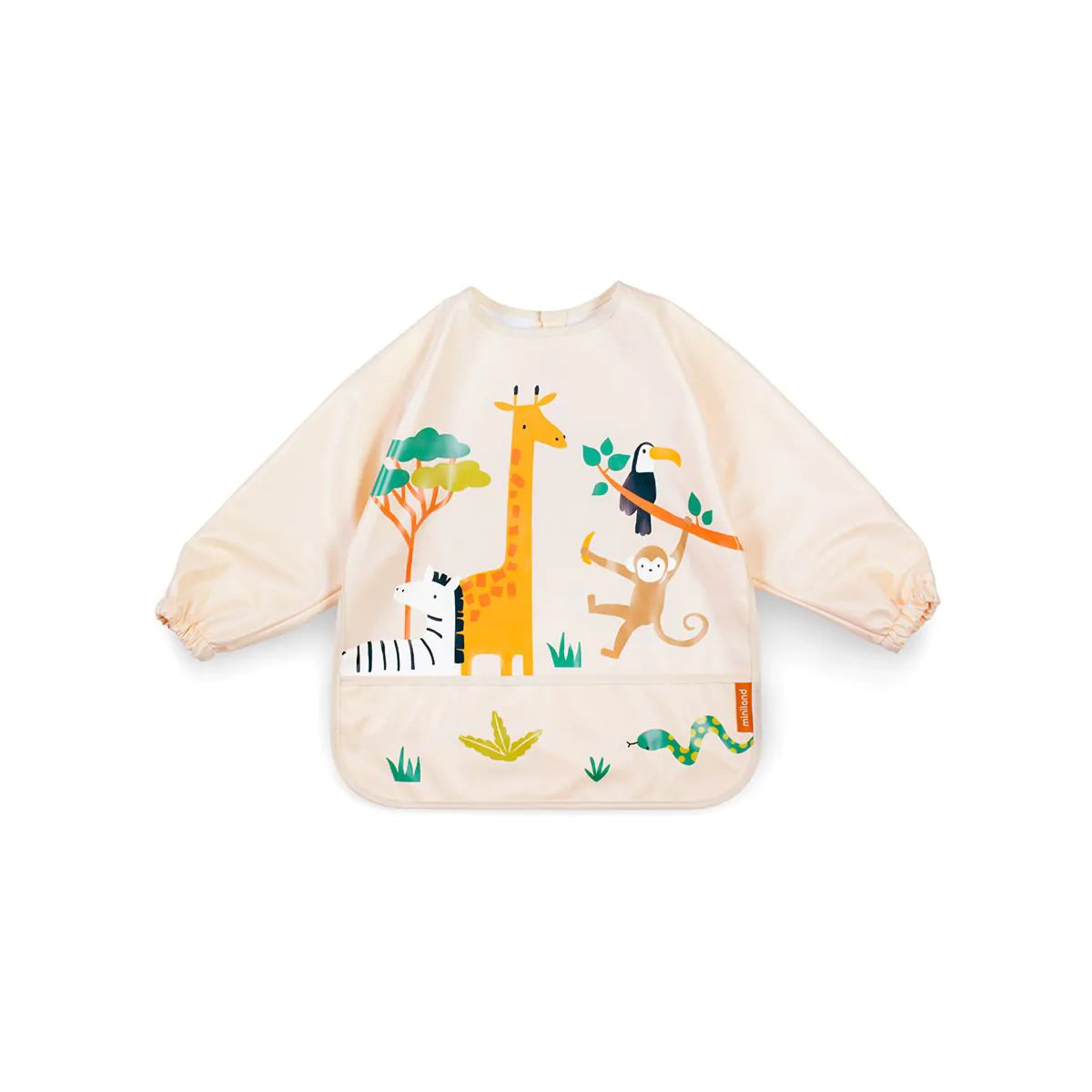 Soft Biby Jungle - bavaglio manica lunga  - miniland - Scandi Kids Concept Store