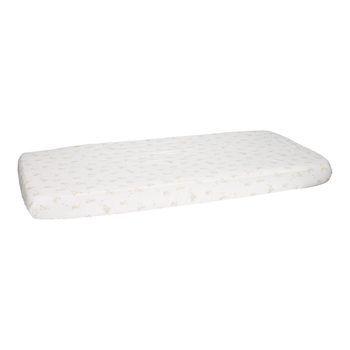 Baby bunny-themed white crib sheet set from Newborn Naturals by Liste Nascita, featuring soft fabric and cozy design.