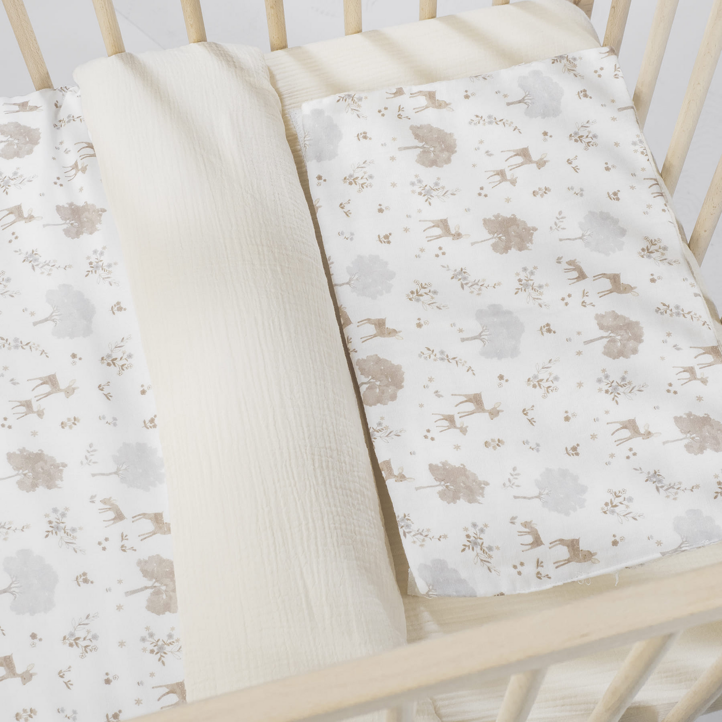 Camu - PIUMINO PER CULLA + LENZUOLO CON ANGOLI + CUSCINO 120X60 CM NARA
