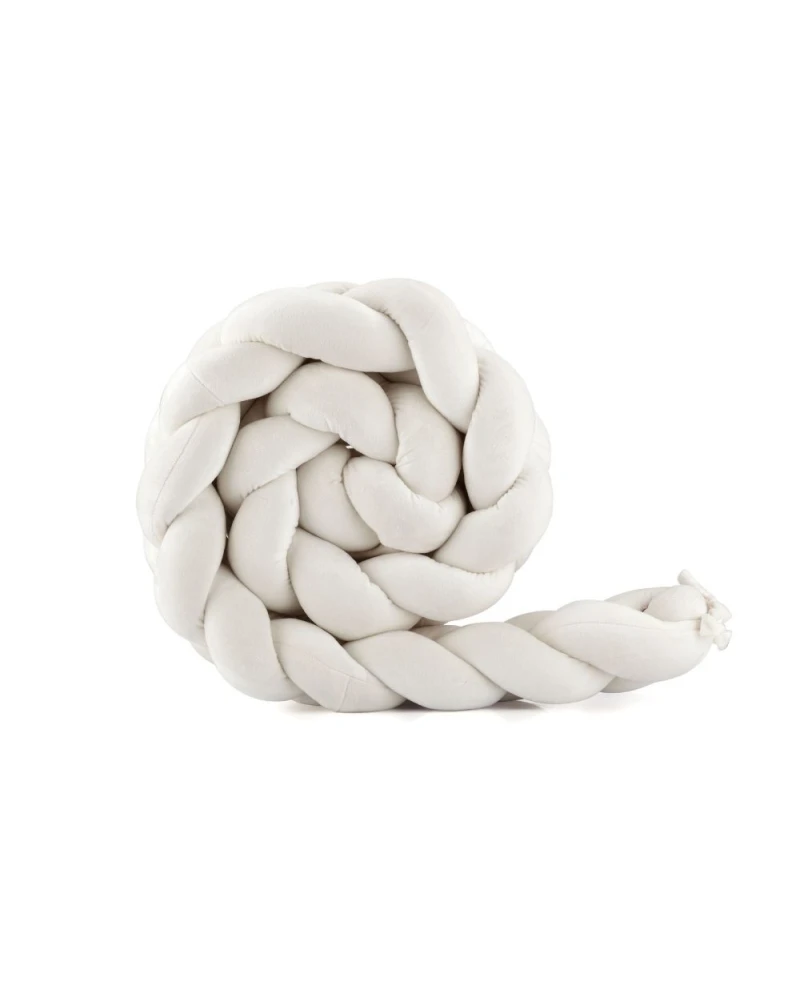 Vamo- Set avant tab 1 bianco/legno + mat proseguimento + treccione in velluto waldin ecrù (acconto)