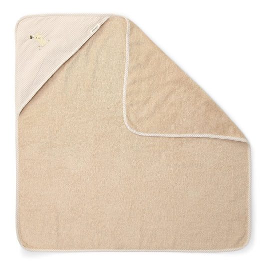 Palu - Little Dutch Asciugamano con cappuccio Newborn Naturals Baby Bunny  - 75 x 75 cm + ricamo