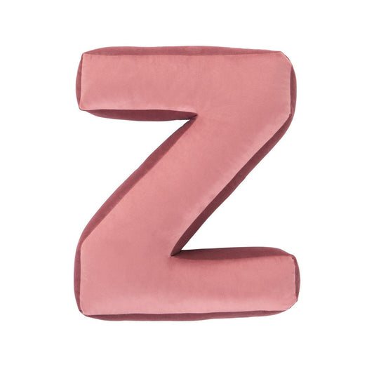 Calda - Cuscino con lettere in velluto Z | Old Rose