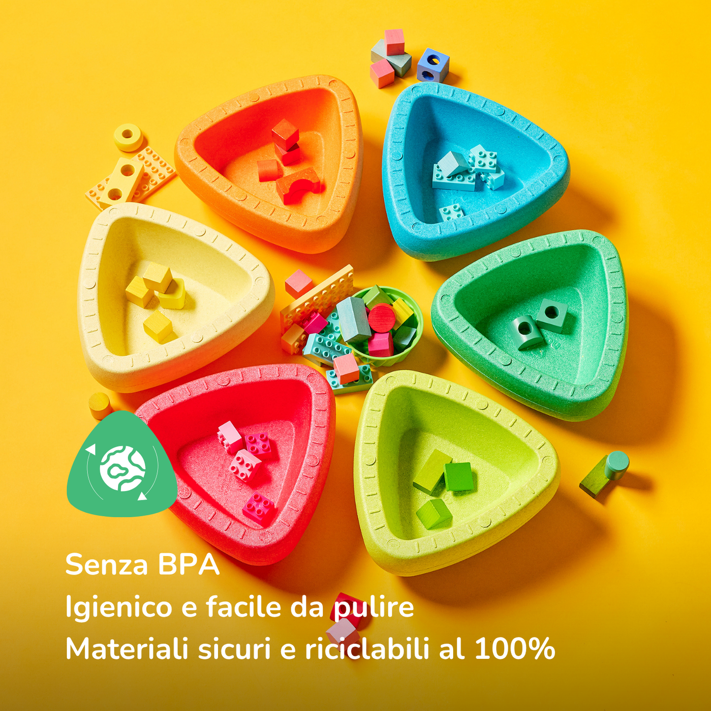 Nattou - Blocchi Equilibrio Blocky Multicolore