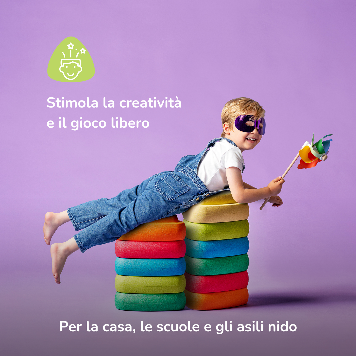 Nattou - Blocchi Equilibrio Blocky Multicolore