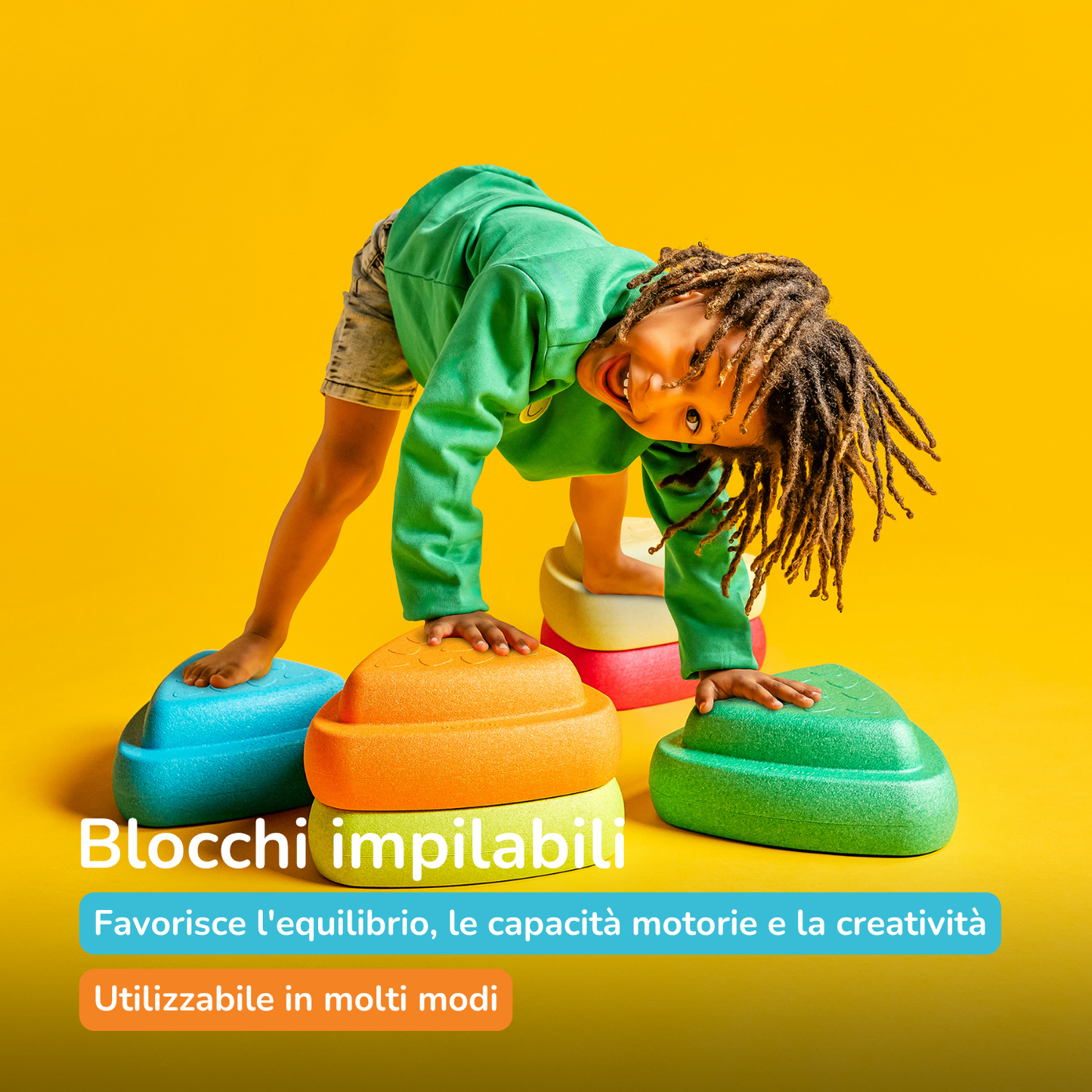 Nattou - Blocchi Equilibrio Blocky Multicolore