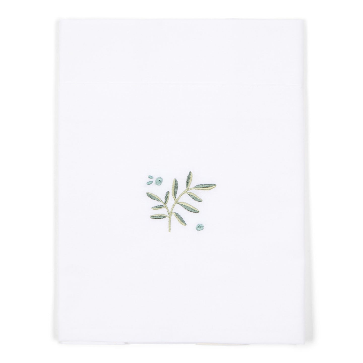 Lenzuolo per culla LITTLE DUTCH ricamato con foglie di mirtillo 110×140