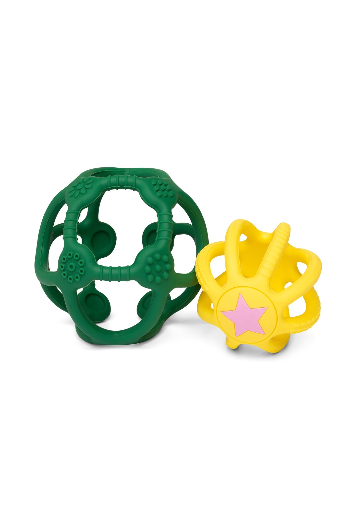 Little L - SET OF 2 SENSORY BALLS GREEN AND YELLOW