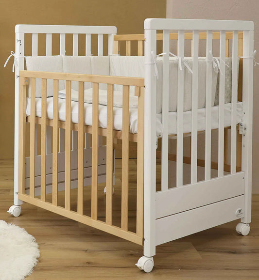 Vamo- Set avant tab 1 bianco/legno + mat proseguimento + treccione in velluto waldin ecrù (acconto)
