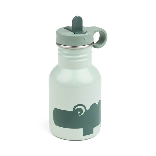 Bottiglia in metallo - effetto coccodrillo - verde - 350 ml