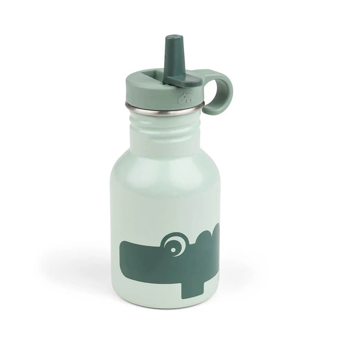 Bottiglia in metallo - effetto coccodrillo - verde - 350 ml