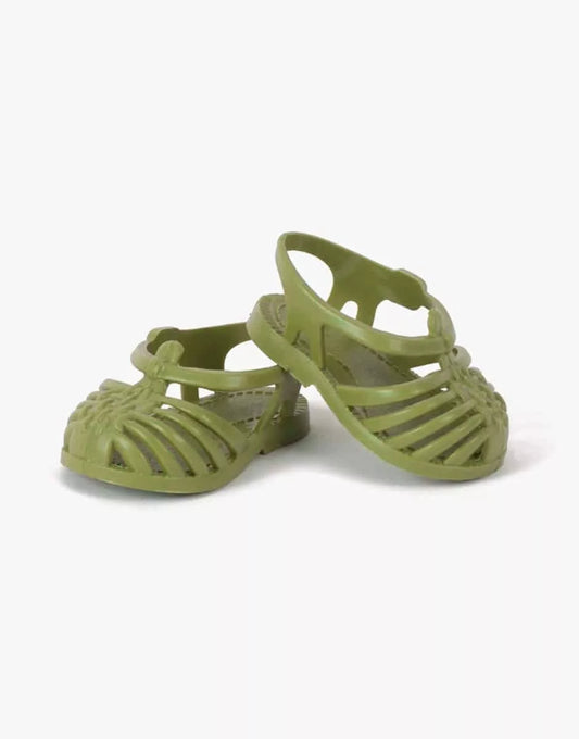 Sandales de plage “Sun” pour poupée Gordis couleur verde oliva Shoes for dolls in pvc | Made in France