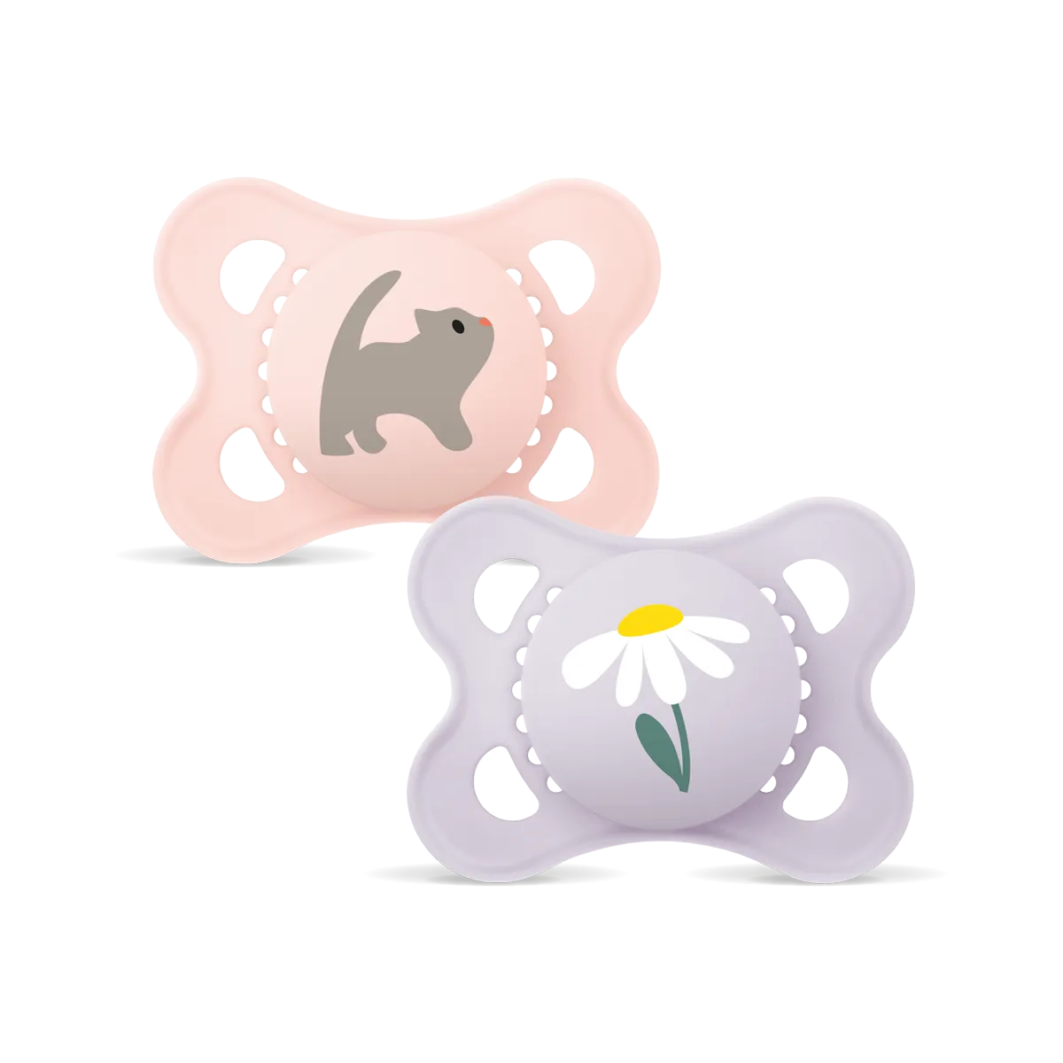 MAM Original ciucci,2-6 mesi, set di 2 GROUNDING IN NATURE rosa