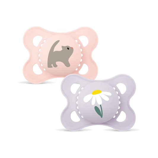 MAM Original ciucci,2-6 mesi, set di 2 GROUNDING IN NATURE rosa
