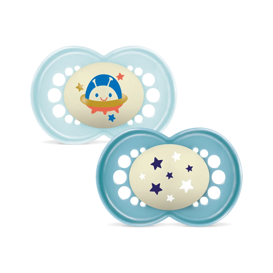 MAM Ciuccio Original Night succhietto, 16+ mesi azzurro blu