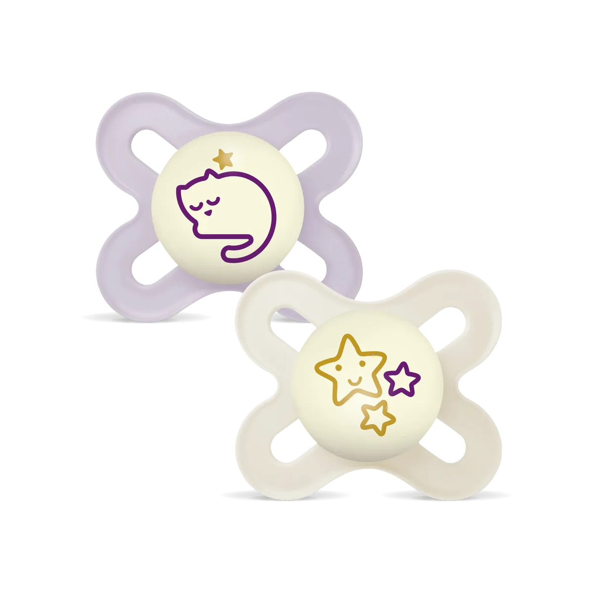 MAM Original Start Night succhietto, 0-2 mesi lilla beige
