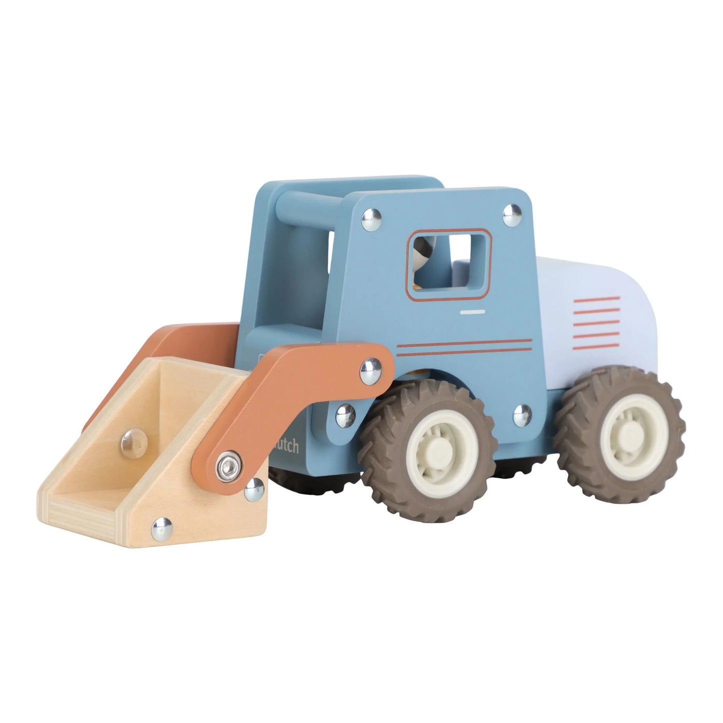 Bulldozer in legno – Blu – Essentials