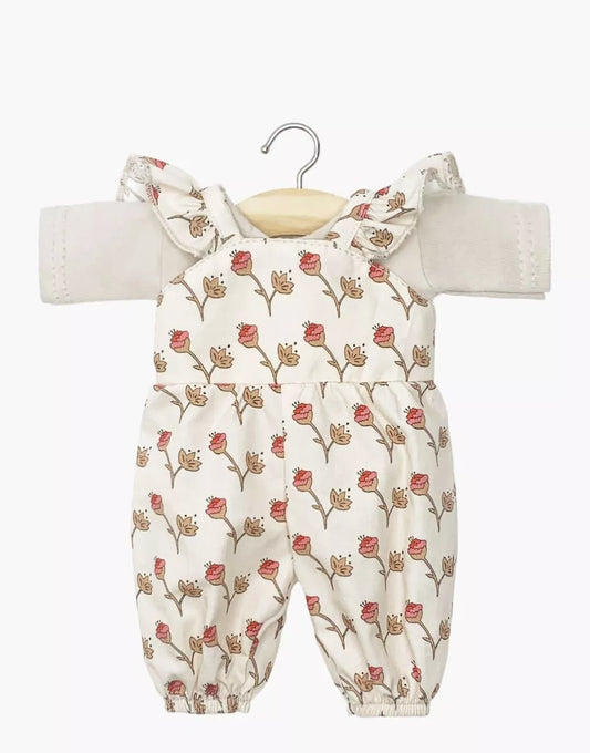 Vestito per bambola minikane -  Completo composto da salopette in cotone e maglietta in lino di Claudie Fleurs