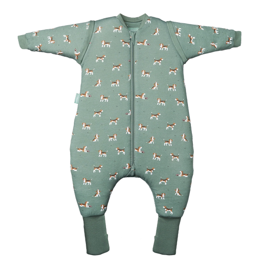 Sacco nanna con piedini e maniche e calzini antiscivolo - Beagle - TOG 2.5