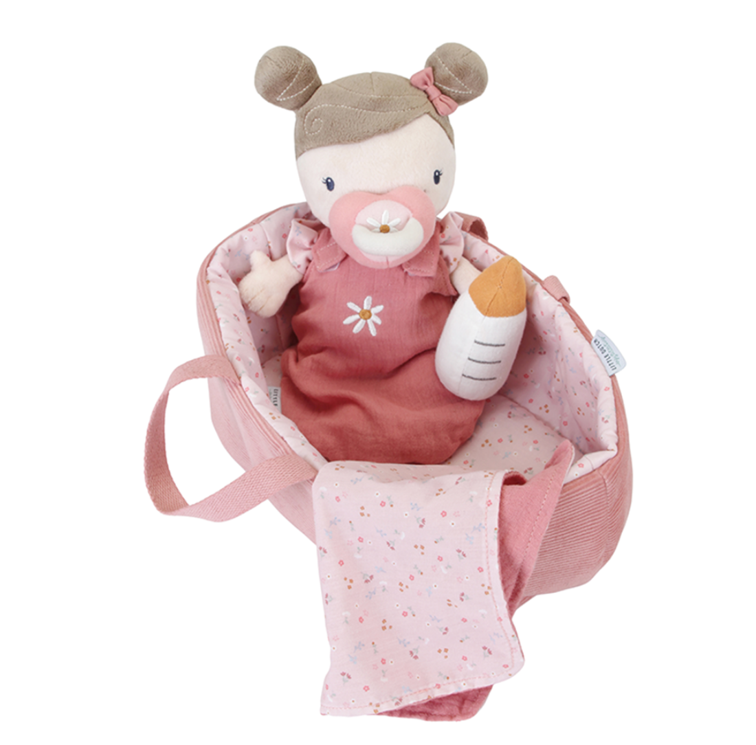 Peluche Bambola Rosa Little Pink Flowers - baby doll rosa set