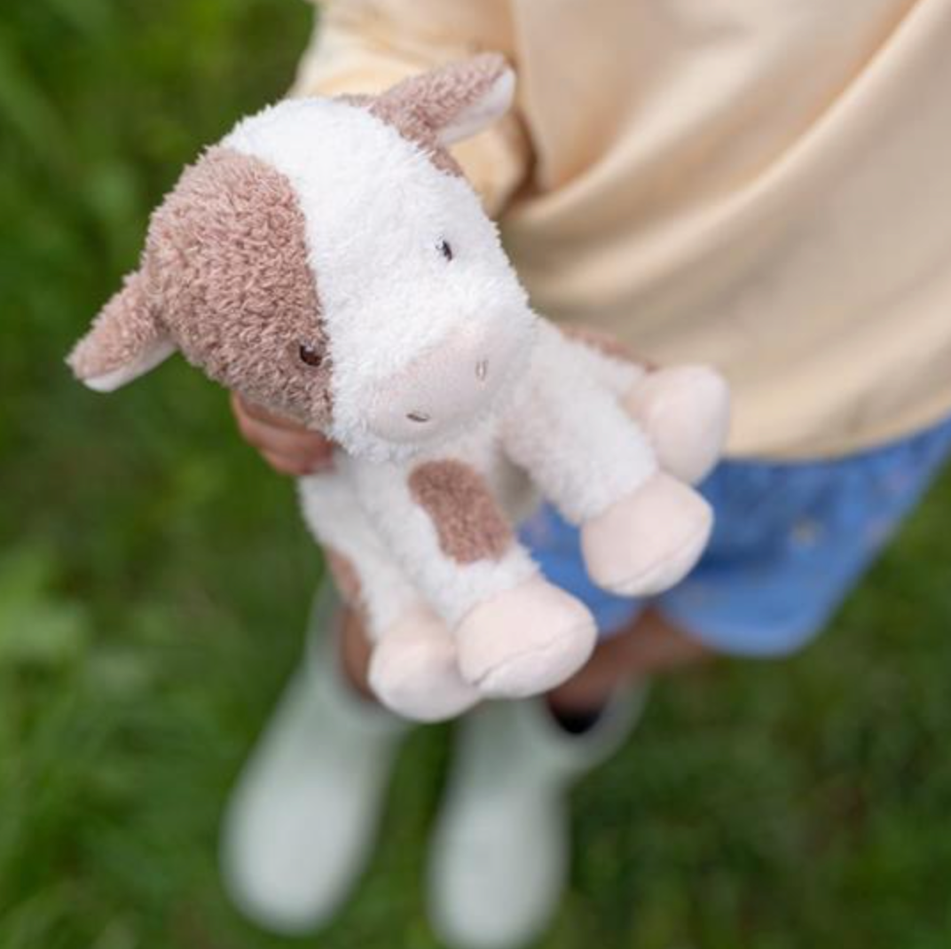 Peluche Small Cuddly Mucca Little Farm - 17 cm