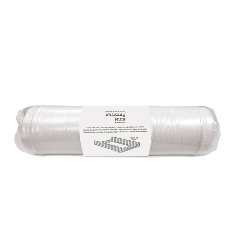 Fasciatoio Home con fodera Pasito a Pasito WM Praliné Strisce Matcha 50x70