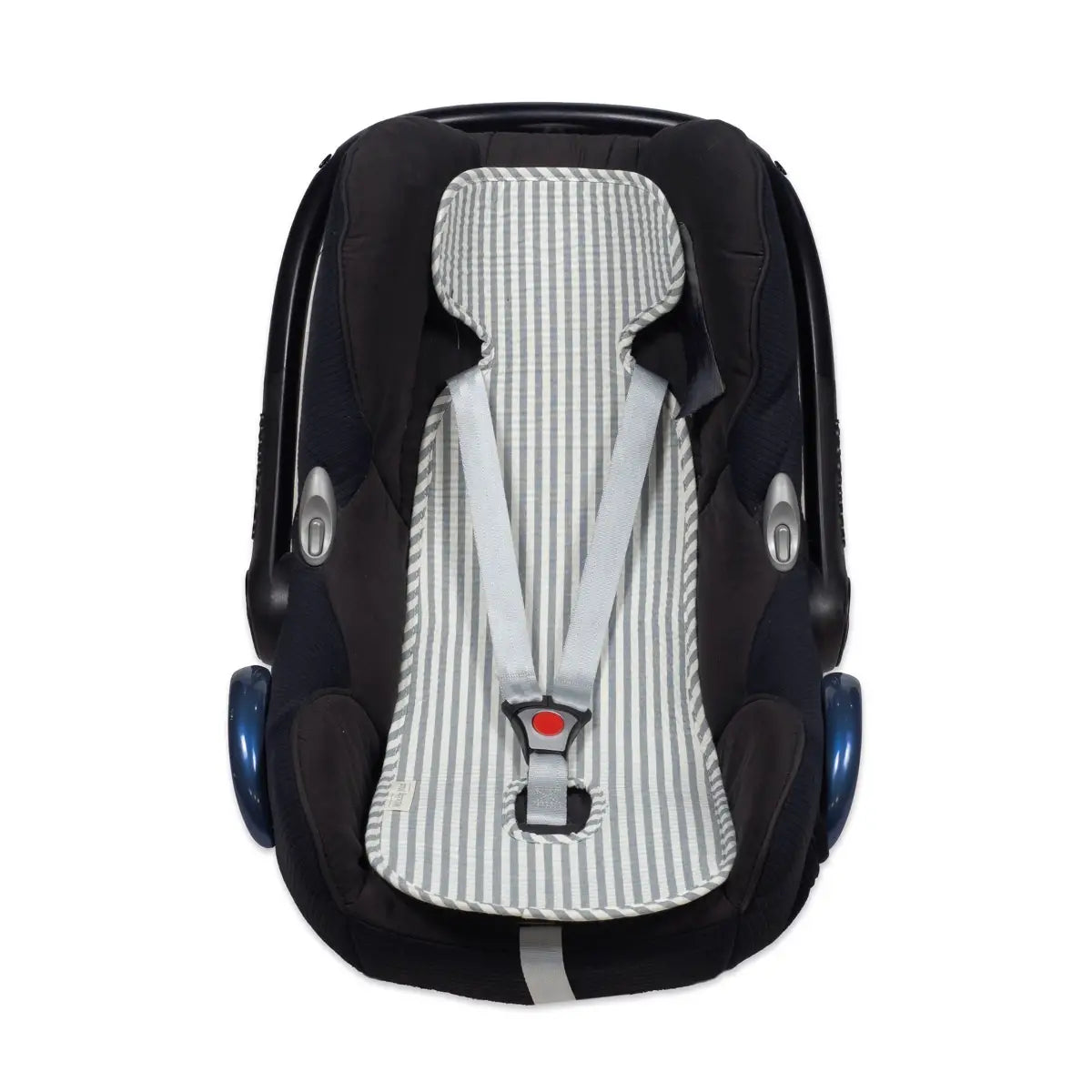 Materssino per seggiolino auto universale Praliné Strisce Matcha Walking Mum