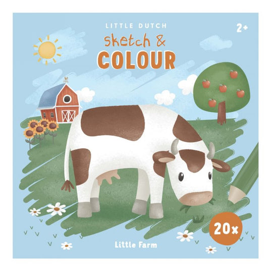 Libro da colorare - espositore 12pz little farm