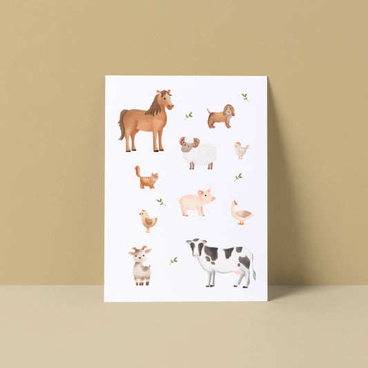 Cartolina | Animali della fattoria