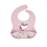 Bavaglino con tasca in silicone - Unicorno Sparkly - SASSI