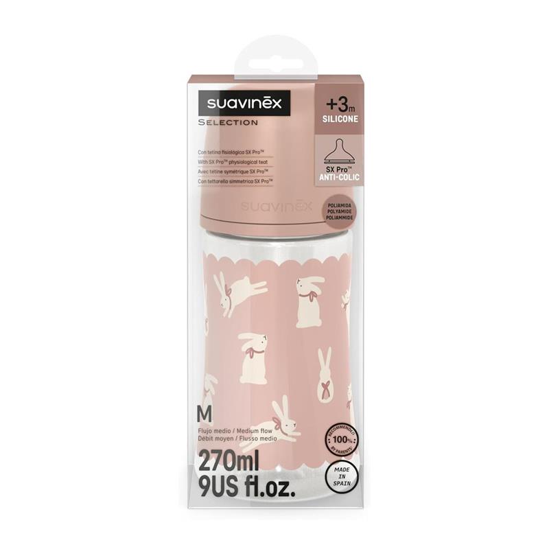 Suavinex Biberon Wonder Silicone Coniglio Rosa 270ml