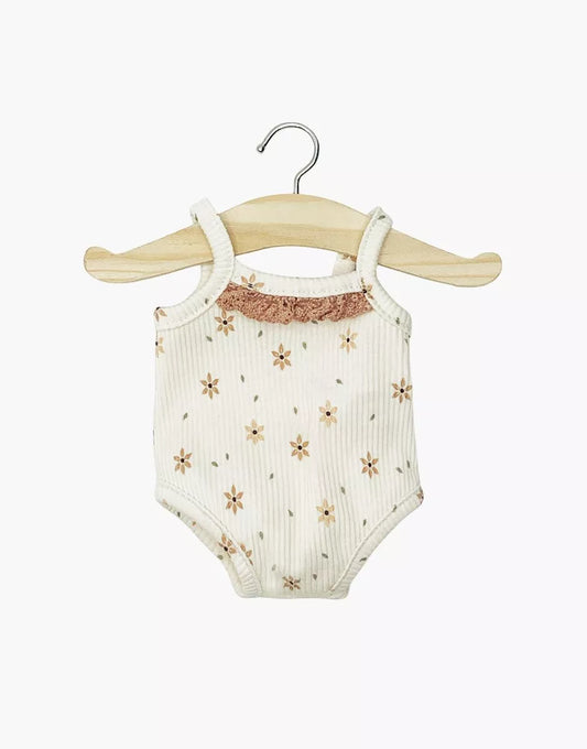 Body a coste con pizzo Winter Flowers - Minikane