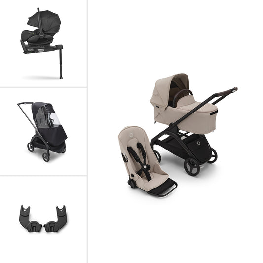 Metra-Bugaboo Dragonfly forest green + ovetto arraflex beige + base + parap (acconto)