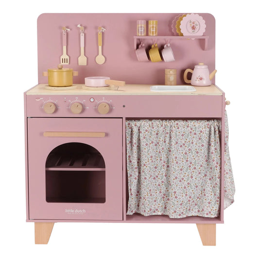 Cucina giocattolo in legno - Rosa - Essentials