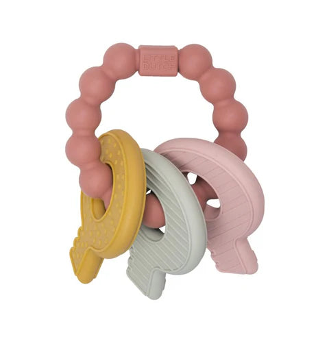 Portachiavi giocattolo da dentizione rosa