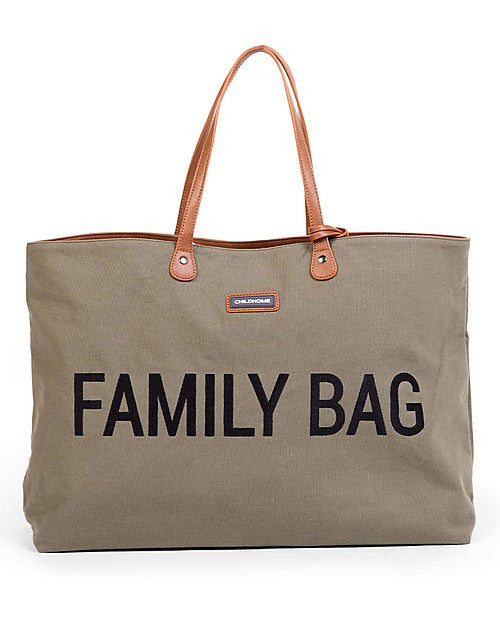 Family Bag in Canvas - Borsa Weekend - Kaki