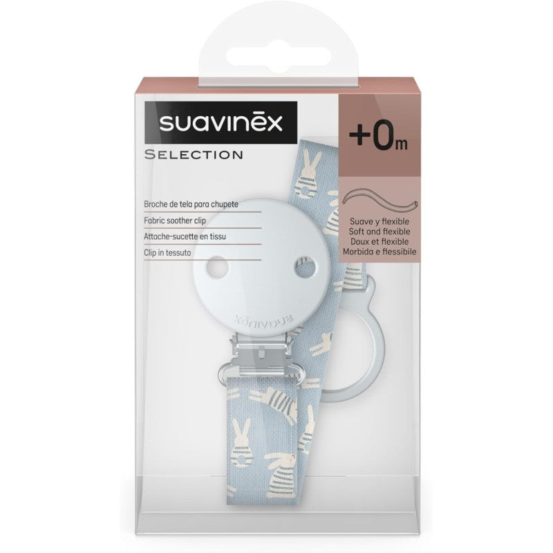 SUAVINEX Clip wonderland in tessuto coniglio celeste