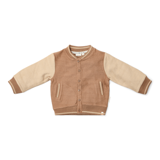 Cardigan lavorato a maglia Little Dutch marrone